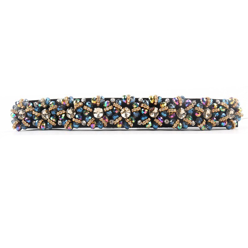 JuliaFashion-New Dress Rhinestone Tunic Belt