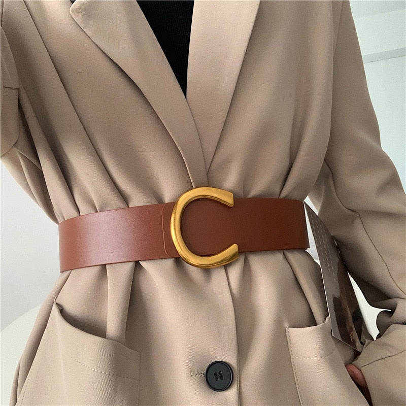 JuliaFashion - 2024 Punk Vintage Big Buckle Belts