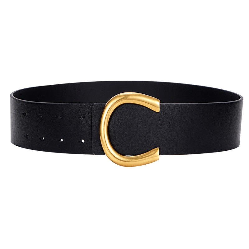 JuliaFashion - 2024 Punk Vintage Big Buckle Belts