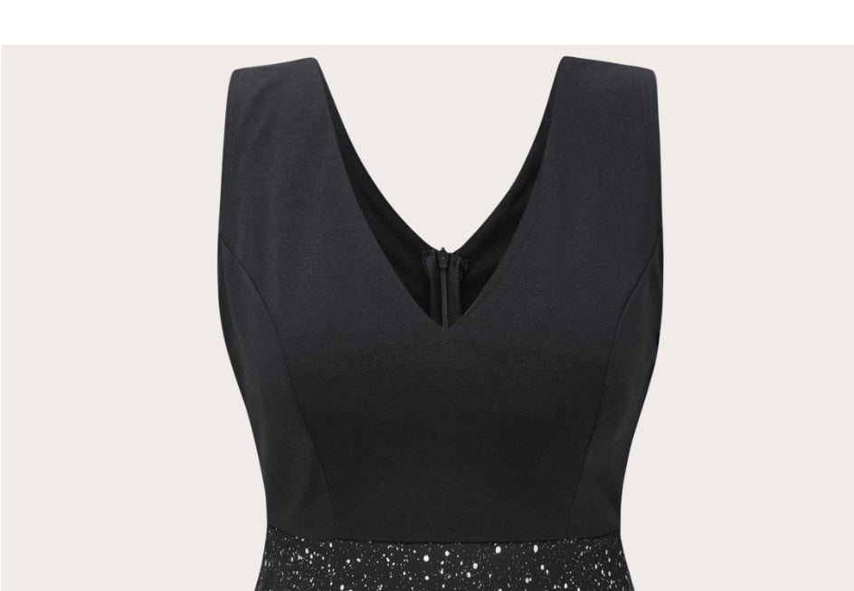 JuliaFashion - Sleeveless V-Neck Bodycon Cocktail Evening Party Dresses