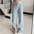 JuliaFashion - 2024 SURMIITRO Spring Casual Boyfriend Jeans Women Korean Fashion Loose High Waist Pants