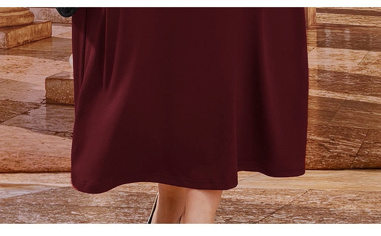 JuliaFashion-Gentle Lace Casual Gauze Design O-Neck Dresses