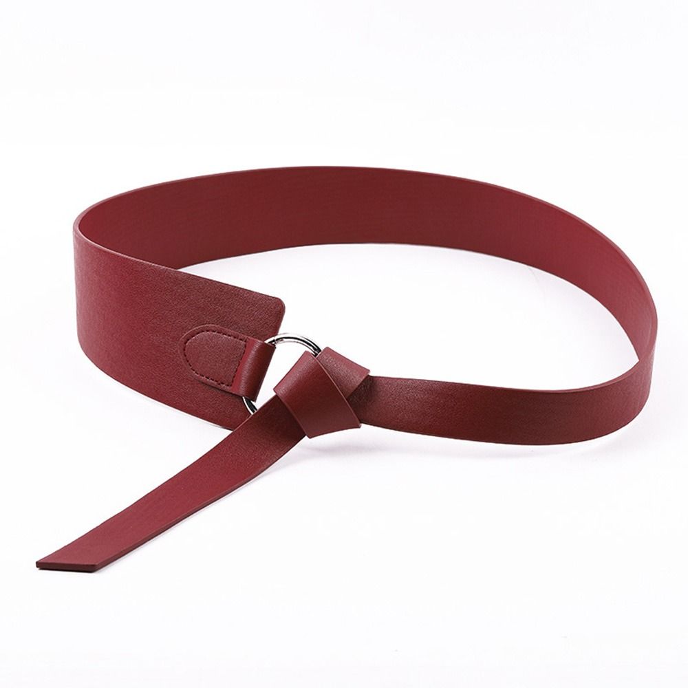 JuliaFashion - 2024 Retro Solid Color PU Leather Wide Corset Belt