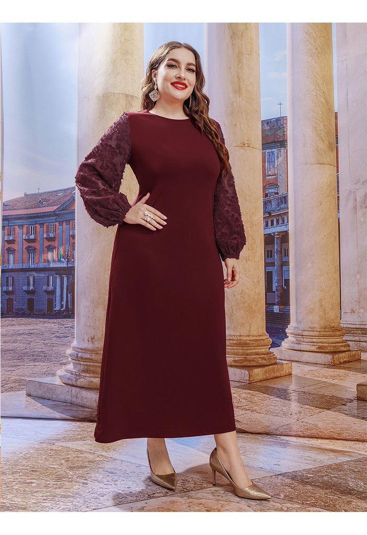 JuliaFashion-Gentle Lace Casual Gauze Design O-Neck Dresses
