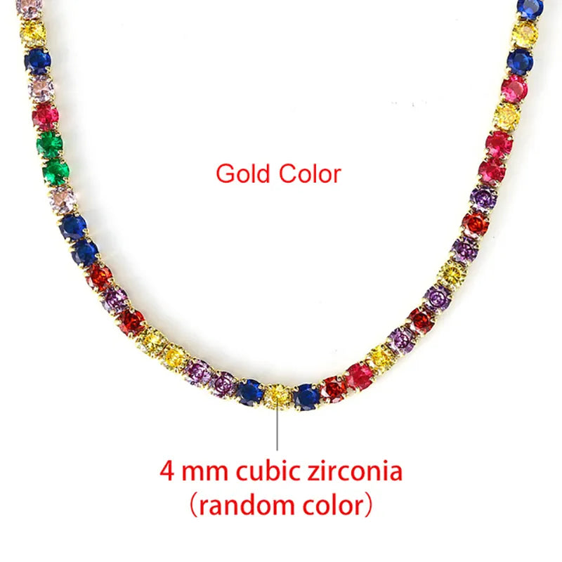 JuliaFashion-Luxury Iced Out Tennis Chain Necklace