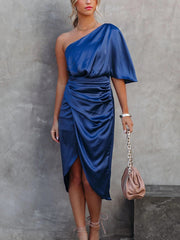 JuliaFashion - 2024 Sexy Party One Shoulder High Split Bandage Long Dresses