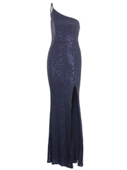 JuliaFashion - Sexy Silver Hollow Out Sequin Cocktail Dress