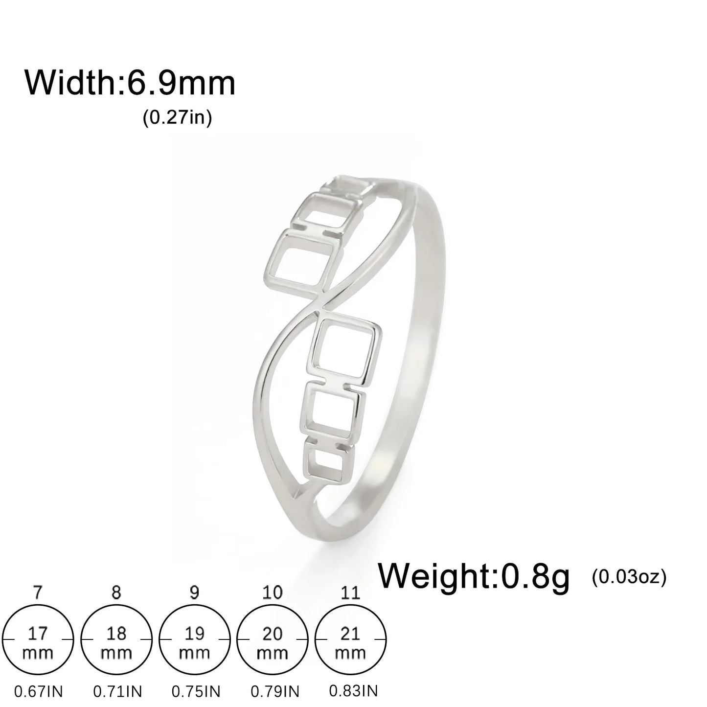 JuliaFashion-Geometric Gold Color Stainless Steel Ring