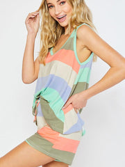 JuliaFashion-Plus Size Short Sleeve Pajamas Set