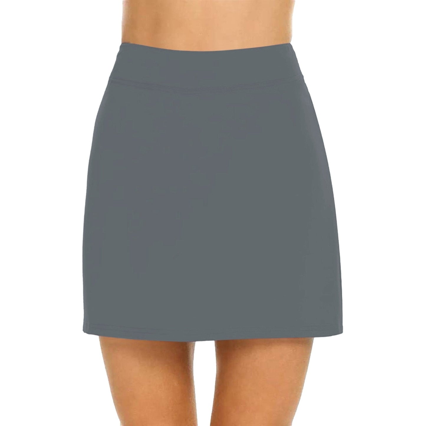 JuliaFashion-Breathable Solid Color Yoga Short Skirt