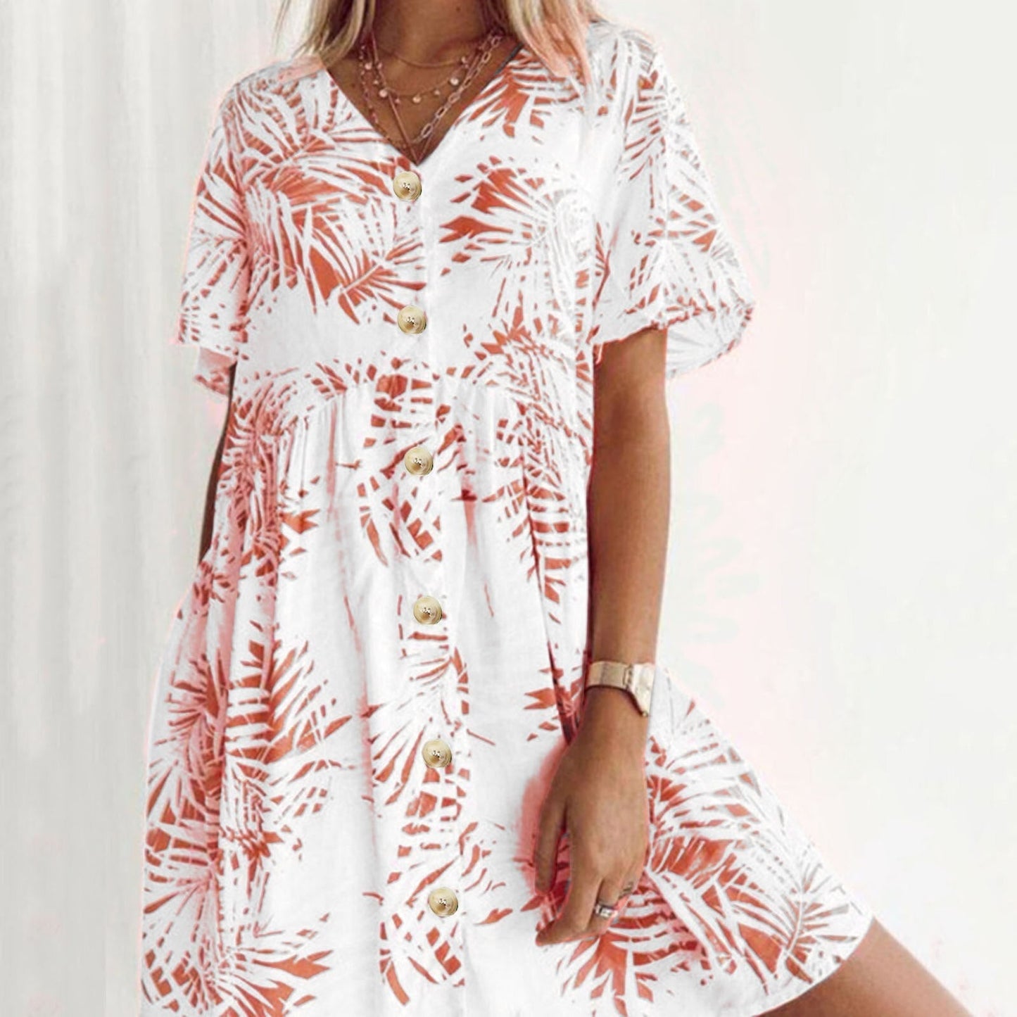 JuliaFashion - 2024 Vintage Mini T Shirt Dress