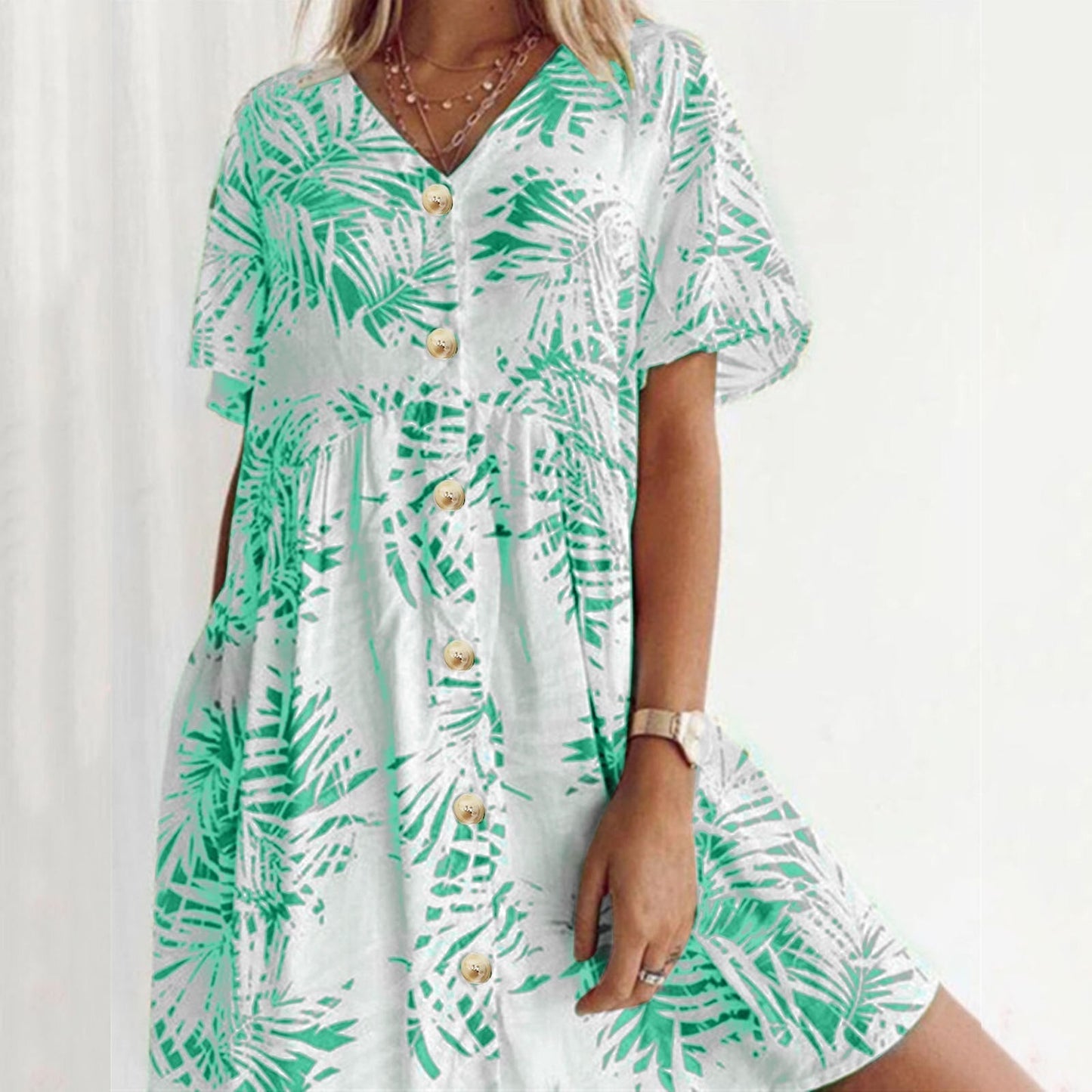 JuliaFashion - 2024 Vintage Mini T Shirt Dress