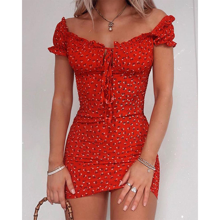 Summer Women Floral Wrap Dress