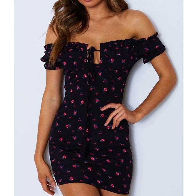 Summer Women Floral Wrap Dress