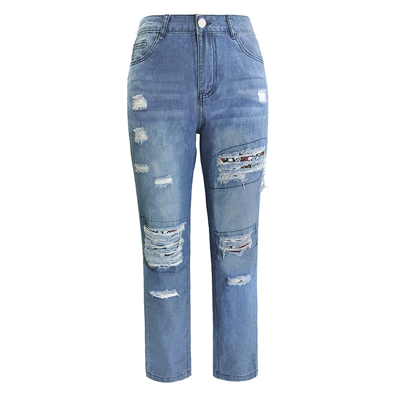 JuliaFashion - 2024 Women Loose Casual Pants Street Wear Wash Denim Pants
