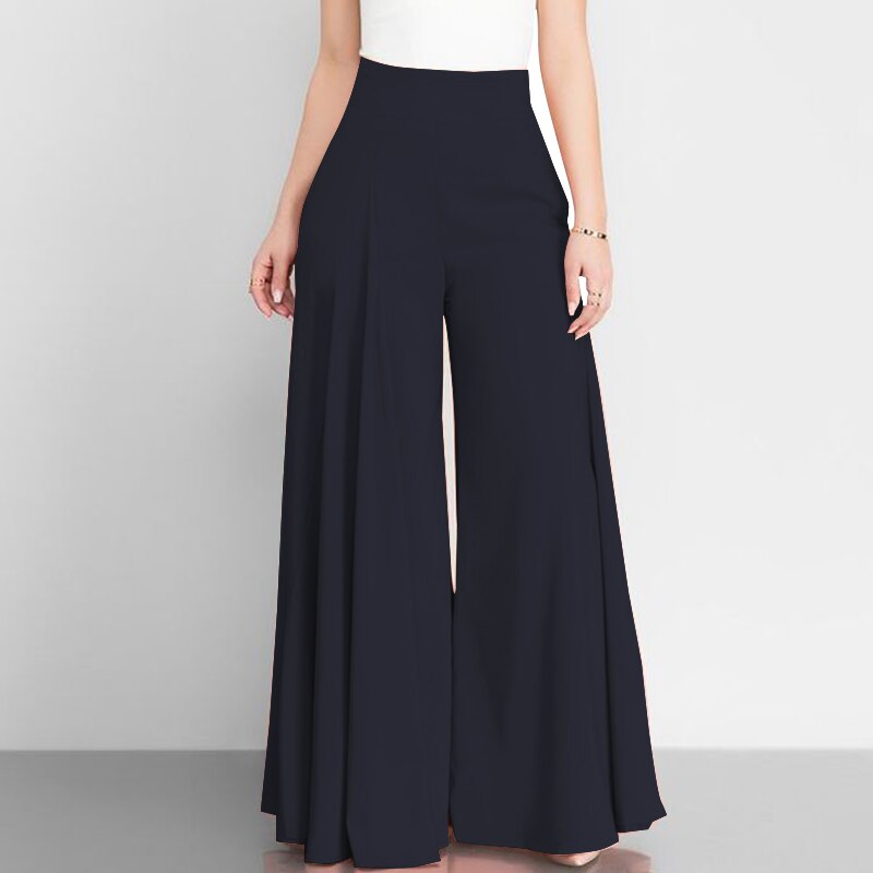 JuliaFashion-Elegant High Waist Wide Leg Pants