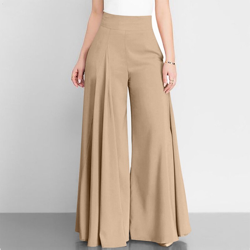 JuliaFashion-Elegant High Waist Wide Leg Pants