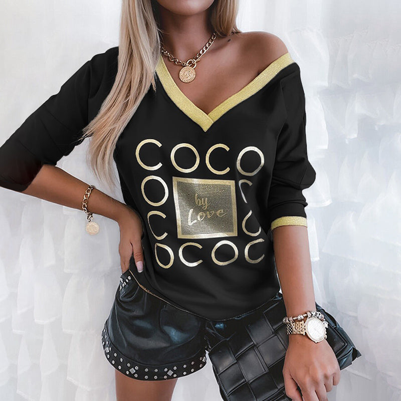 Women Fashion Long Sleeve Casual Tops