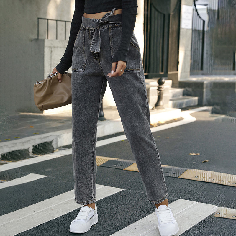 Women's Jeans Straight Leg Denim Jeans