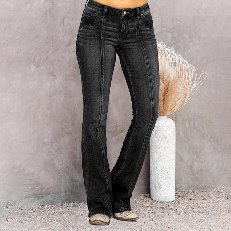 Women's Jeans Casual Stright Leg Pants