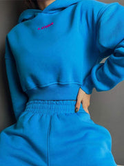 JuliaFashion - 2024 Sports Sweatshirt Two Piece Set