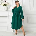 JuliaFashion - 2024 Solid Long Sleeve Autumn Dresses