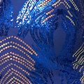 JuliaFashion-Mesh Insert Sequin Mermaid Hem Formal Dress