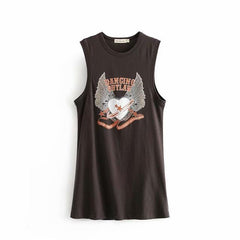 JuliaFashion-Dancing Outlaw Vintage Chic Sleeveless Loose Tank Top