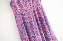 JuliaFashion - Purple Lace Up Backless Maxi Dress