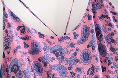 JuliaFashion - Purple Lace Up Backless Maxi Dress