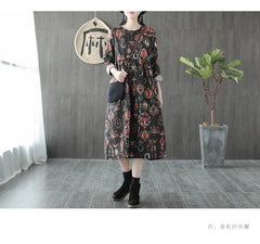 JuliaFashion - Retro Double Layer Midi Dress