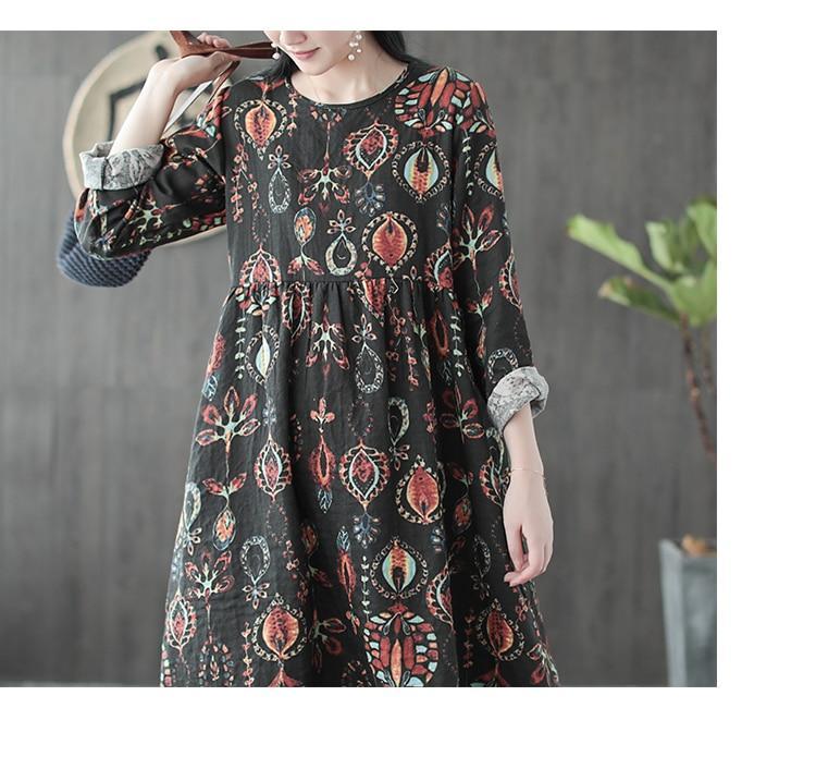 JuliaFashion - 2024 Retro Double Layer Midi Dress