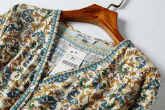 JuliaFashion - women fashion cozy V-Neck Casual Mini Dress