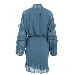 JuliaFashion - Vintage Polka Dot Bodycon Autumn Dress