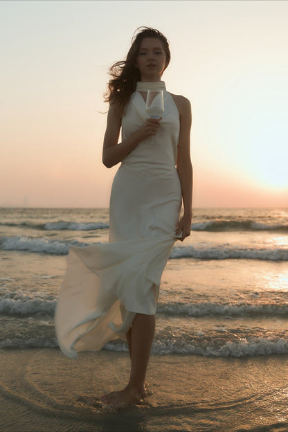 Draped Cowl Party Dress