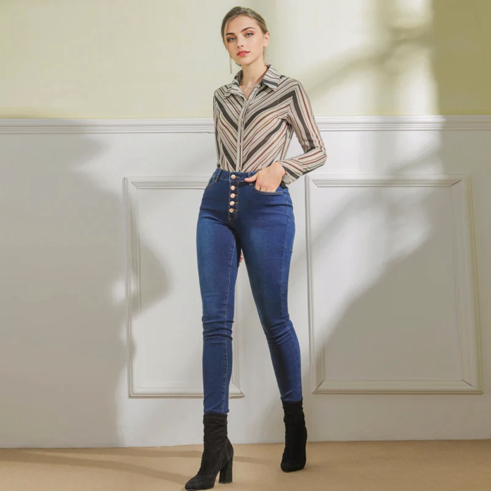 Julia Fashion - Women's High Waist Jeans