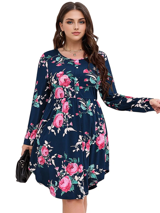 JuliaFashion-Floral Sexy Casual Feminino Dresses