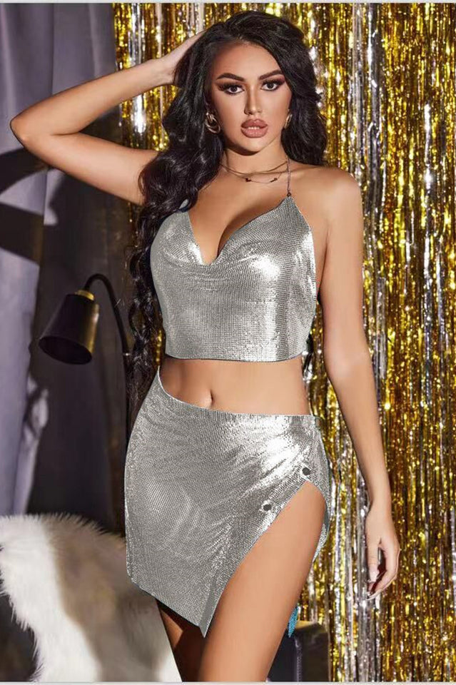 Grizelda Halter Top + Mini Skirt Set | Dress In Beauty