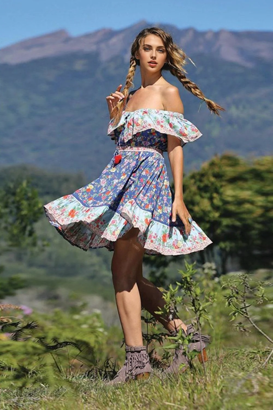 JuliaFashion-Elegant Ruffle Cute Summer Dress