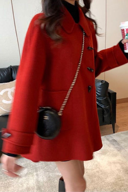 Toggle Coat Wool Blend Christmas Outerwear