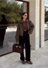 Timeless Woolen Lapel Jacket â€?Fall & Winter Essential
