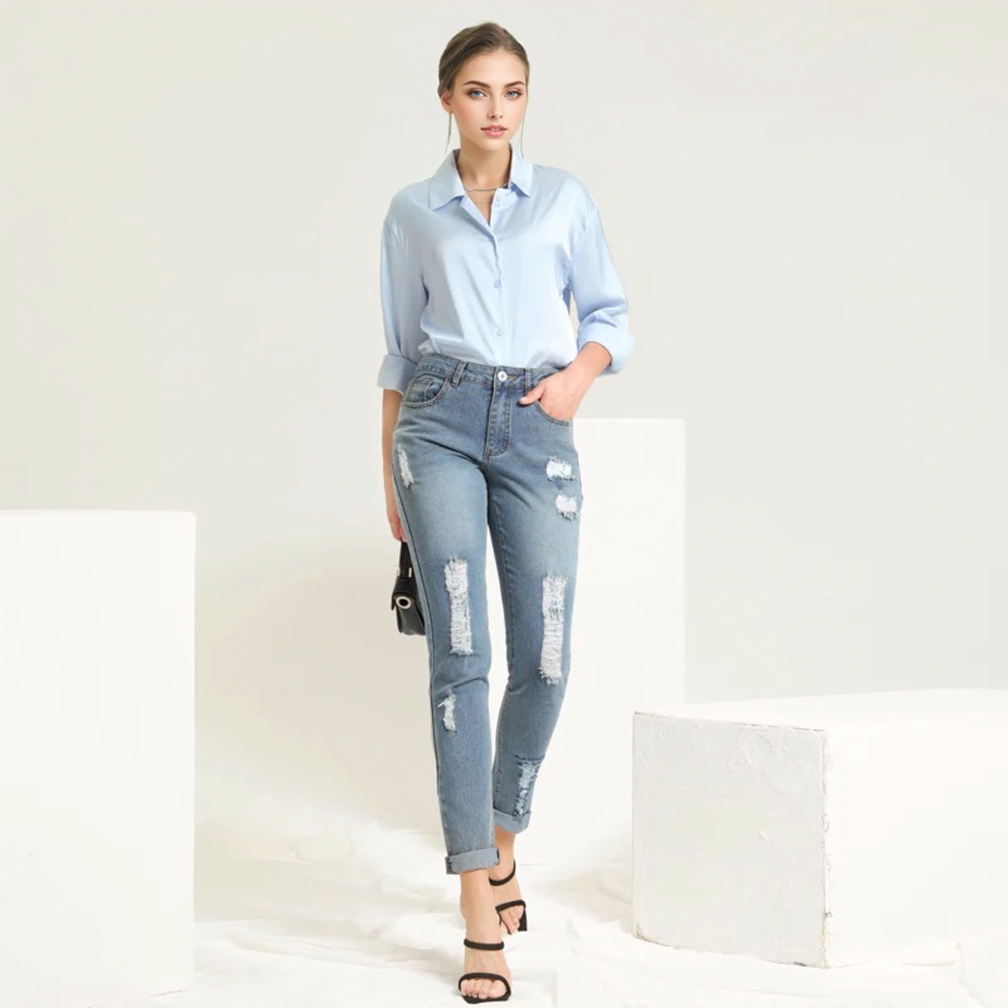 Julia Fashion - Fashion Women High Waist Jeans