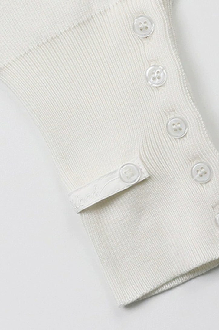 Embroidered Cotton V Neck Christmas Cardigan