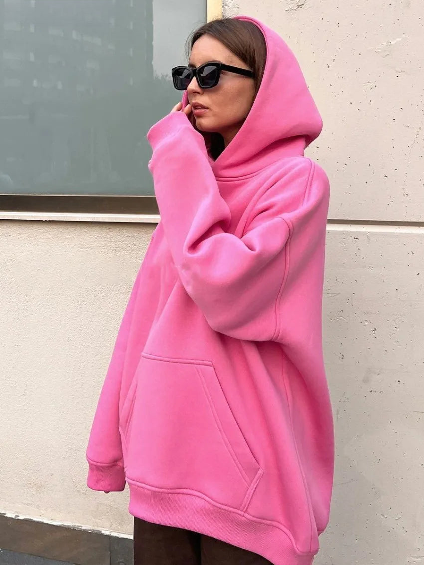 Thick Warm Fashion Stylish Oversized Fleece Sweatshirt