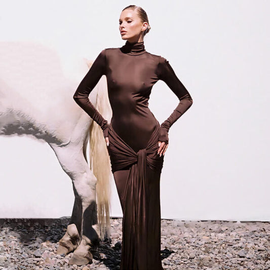 Roma Maxi Dress- Brown