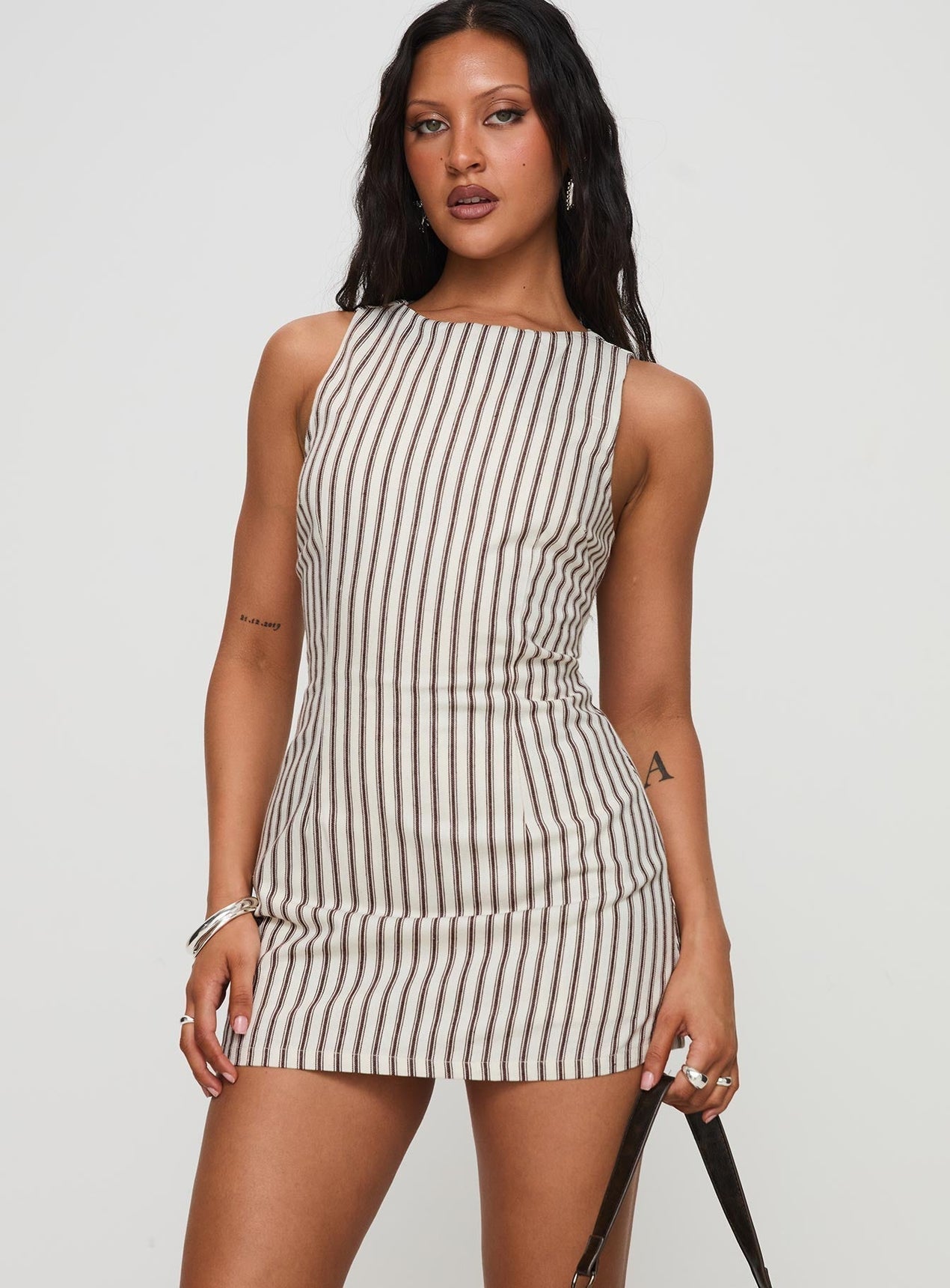 mini dress country concert Money For Nothing Strapless Mini Dress Blue Checkered Large