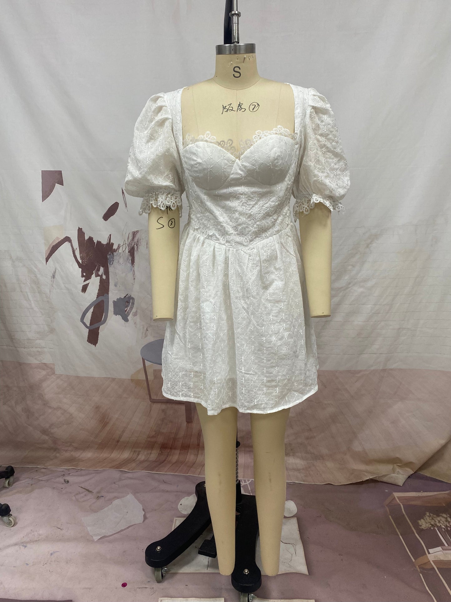 Short Sleeve Dress Slim Princess Dress