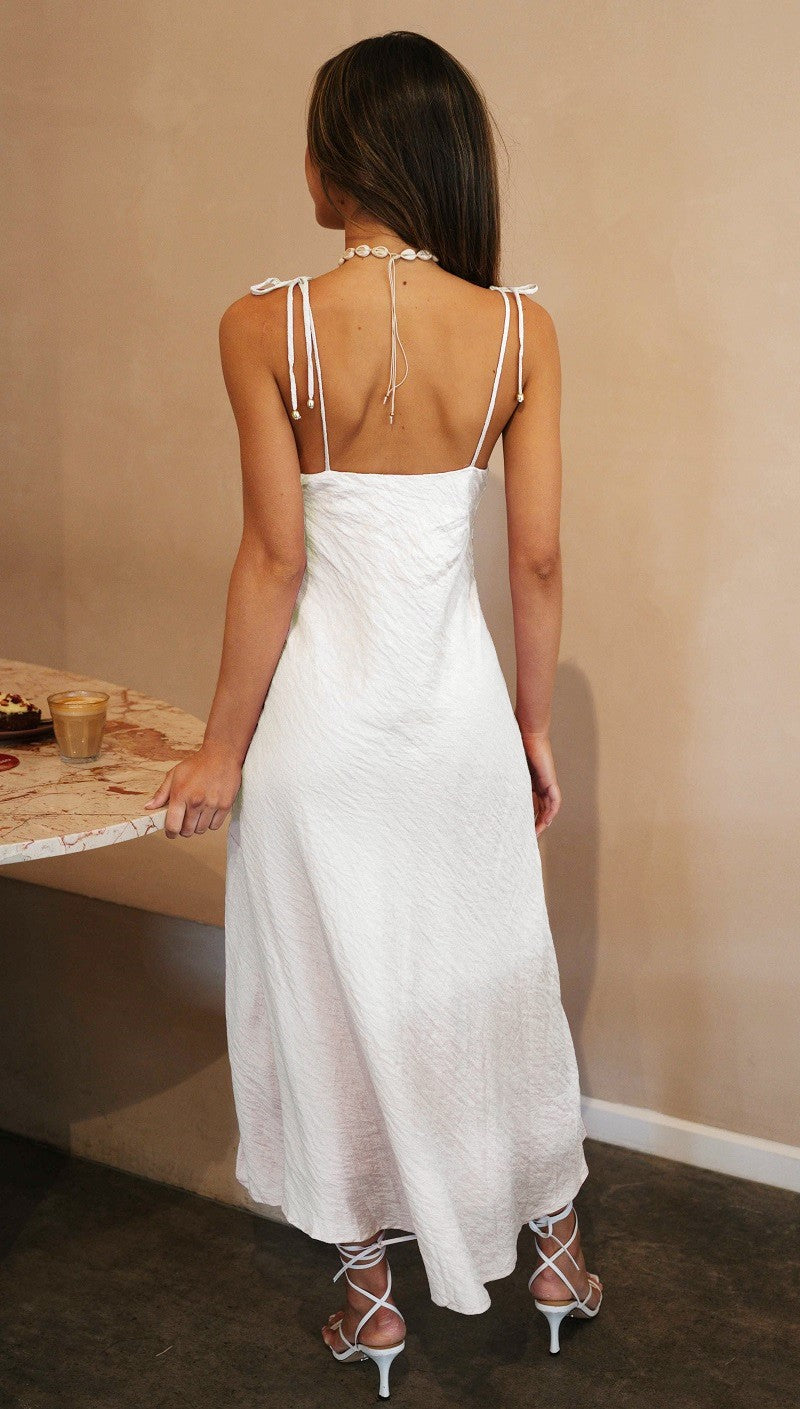 Solid Color Slim fit WaistbDress Elegant Holiday Dress