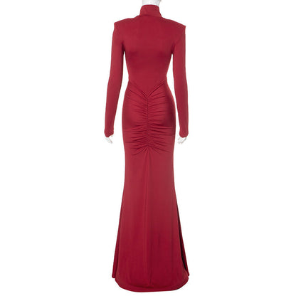 Red Rose Maxi Dress - Red