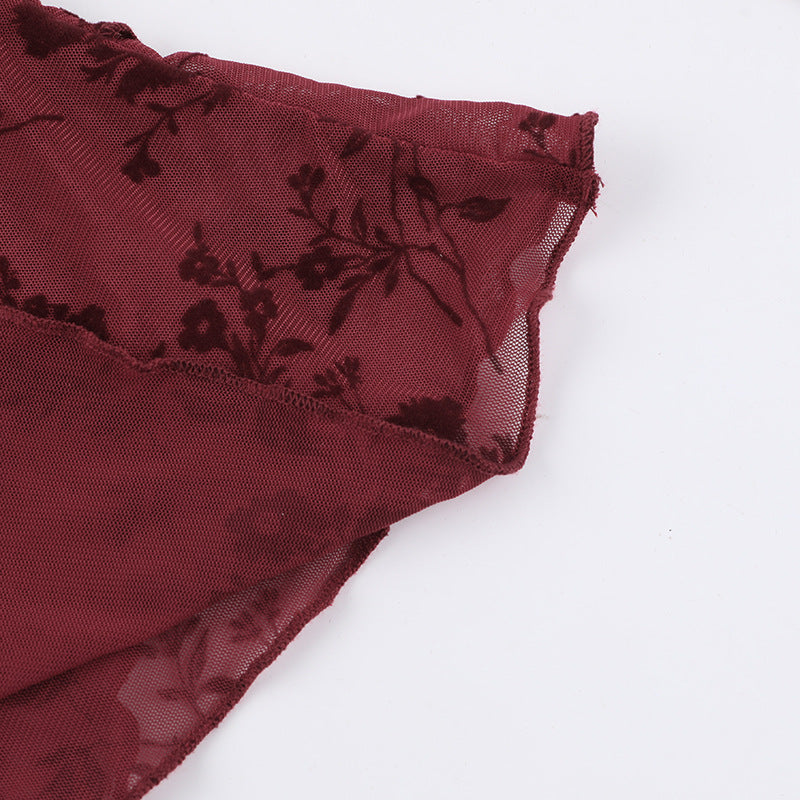 Rush Off-Shoulder Top-Maroon